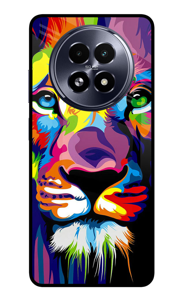 Lion Realme 13 5G Glass Case Back Cover by Casekaro