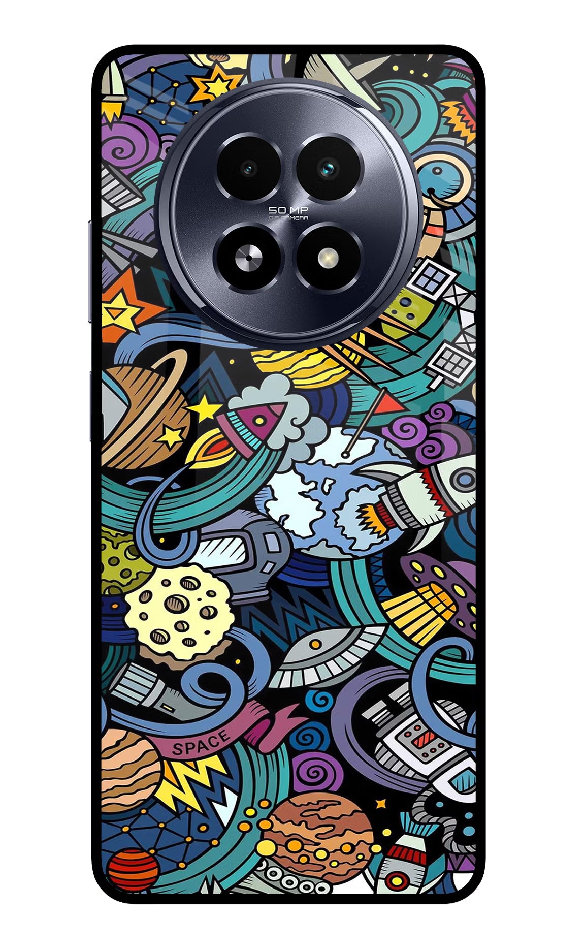 Space Abstract Realme 13 5G Glass Case