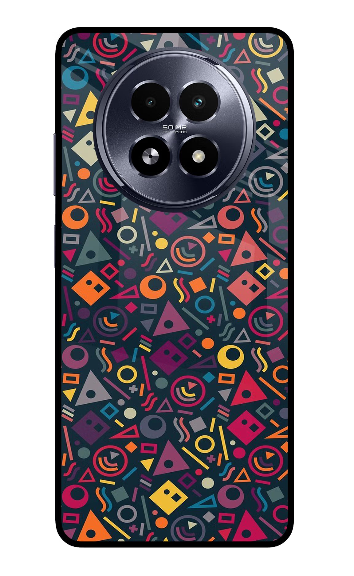 Geometric Abstract Realme 13 5G Glass Case Back Cover by Casekaro