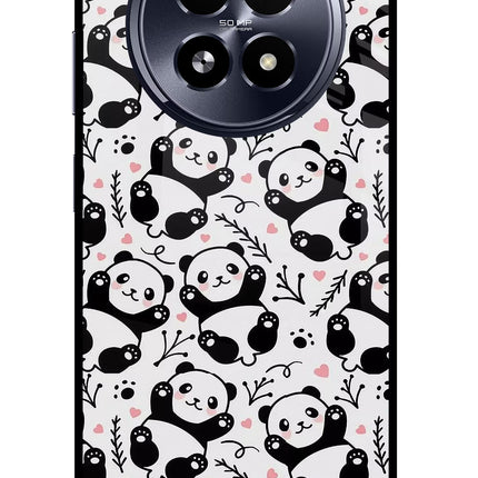 Cute Panda Realme 13 5G Glass Case