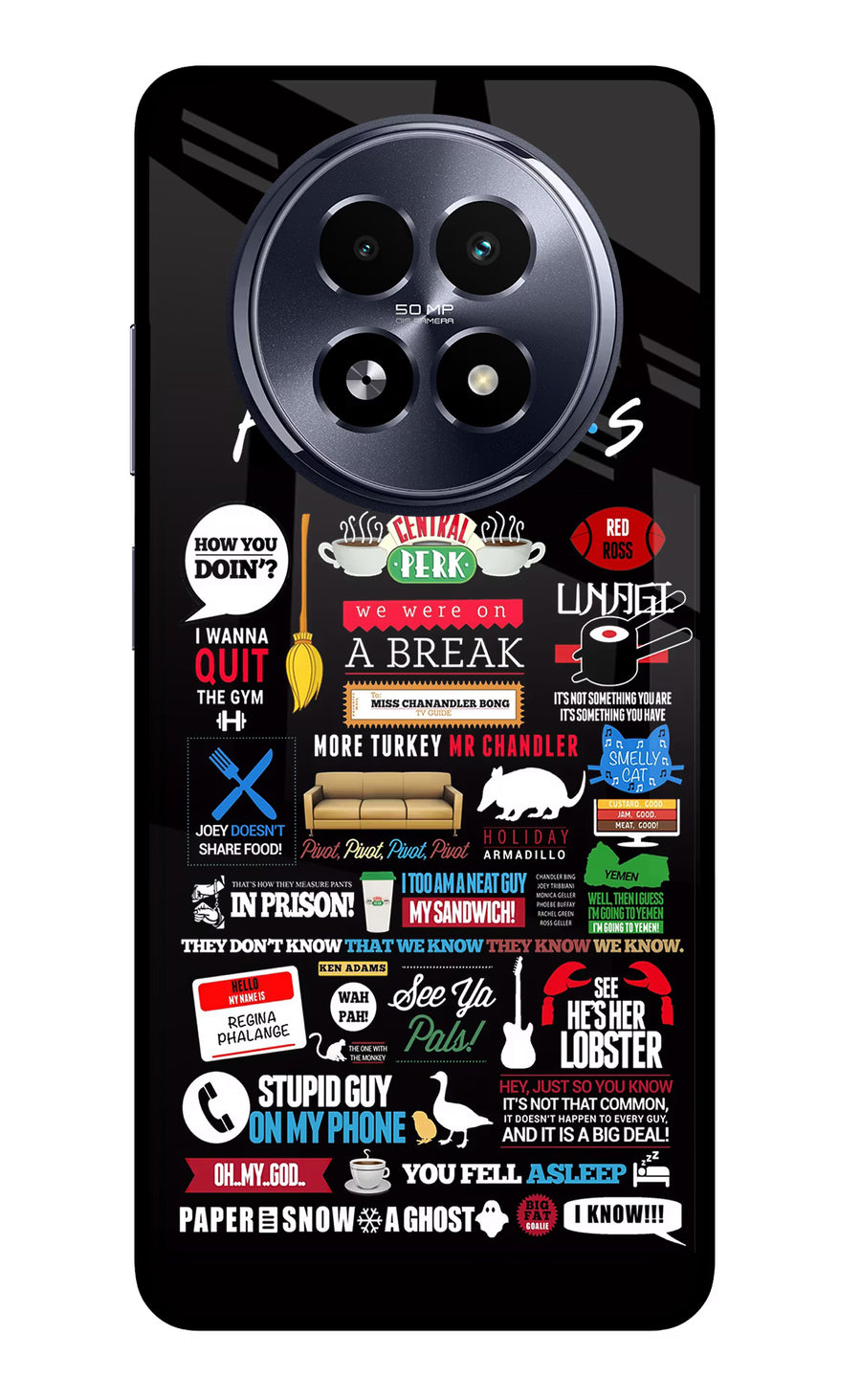 FRIENDS Realme 13 5G Back Cover, Metal case