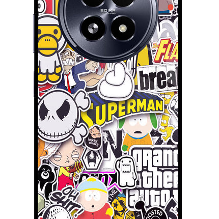 Sticker Bomb Realme 13 5G Glass Case