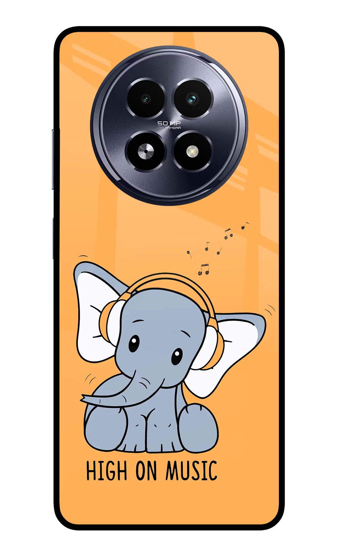 High On Music Realme 13 5G Glass Case Back Cover by Casekaro