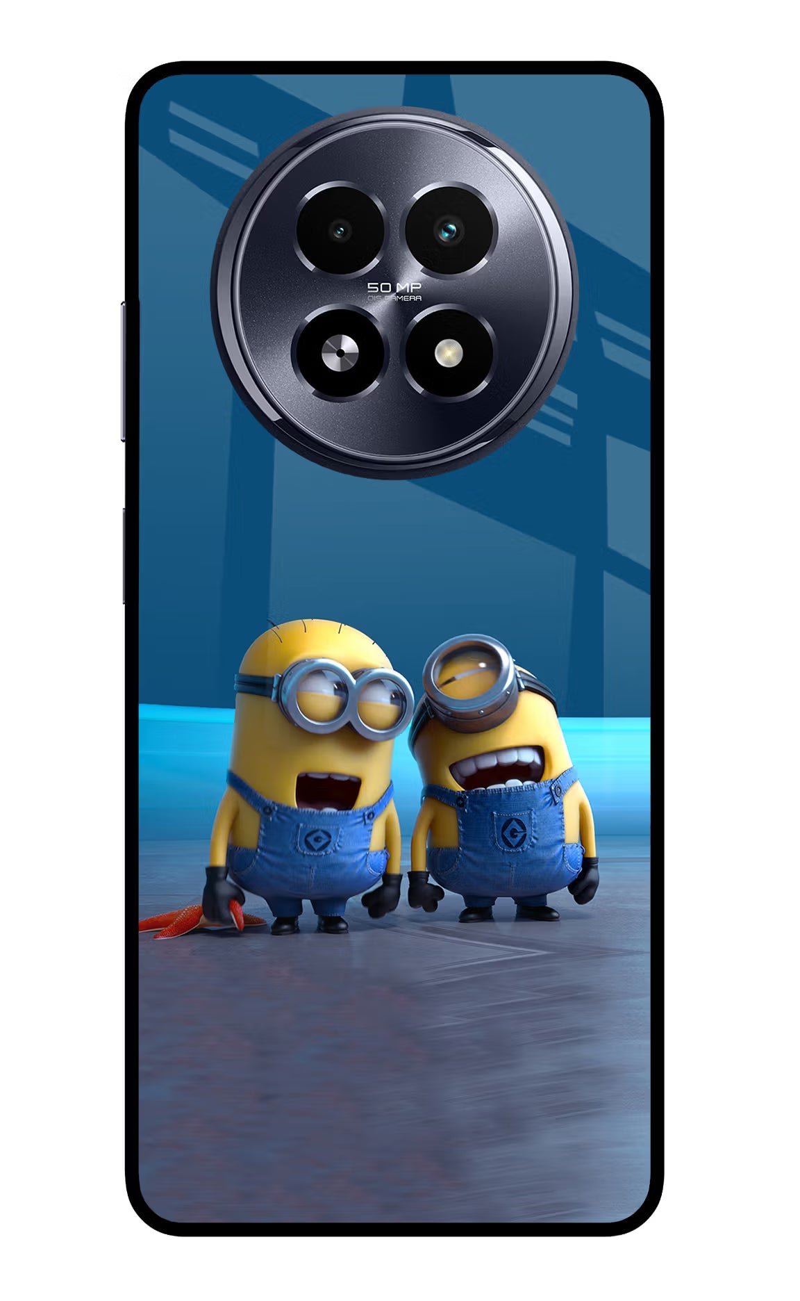 Minion Laughing Realme 13 5G Glass Case Back Cover by Casekaro