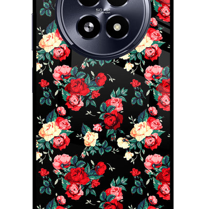 Rose Pattern Realme 13 5G Glass Case