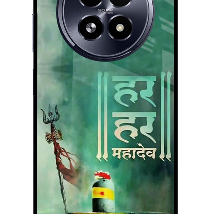 Har Har Mahadev Shivling Realme 13 5G Glass Case