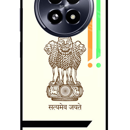Satyamev Jayate Brown Logo Realme 13 5G Glass Case