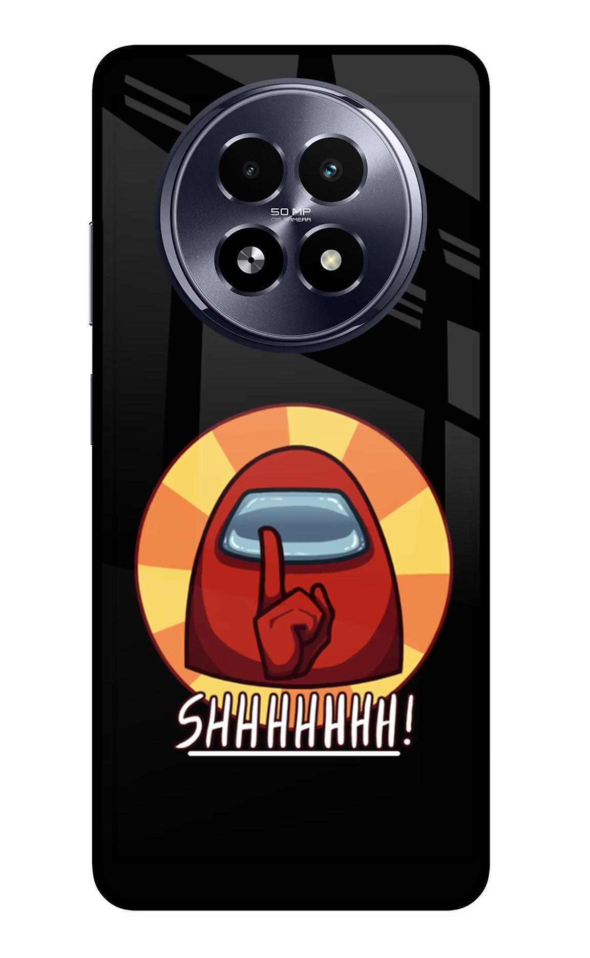 Among Us Shhh! Realme 13 5G Glass Case Back Cover by Casekaro