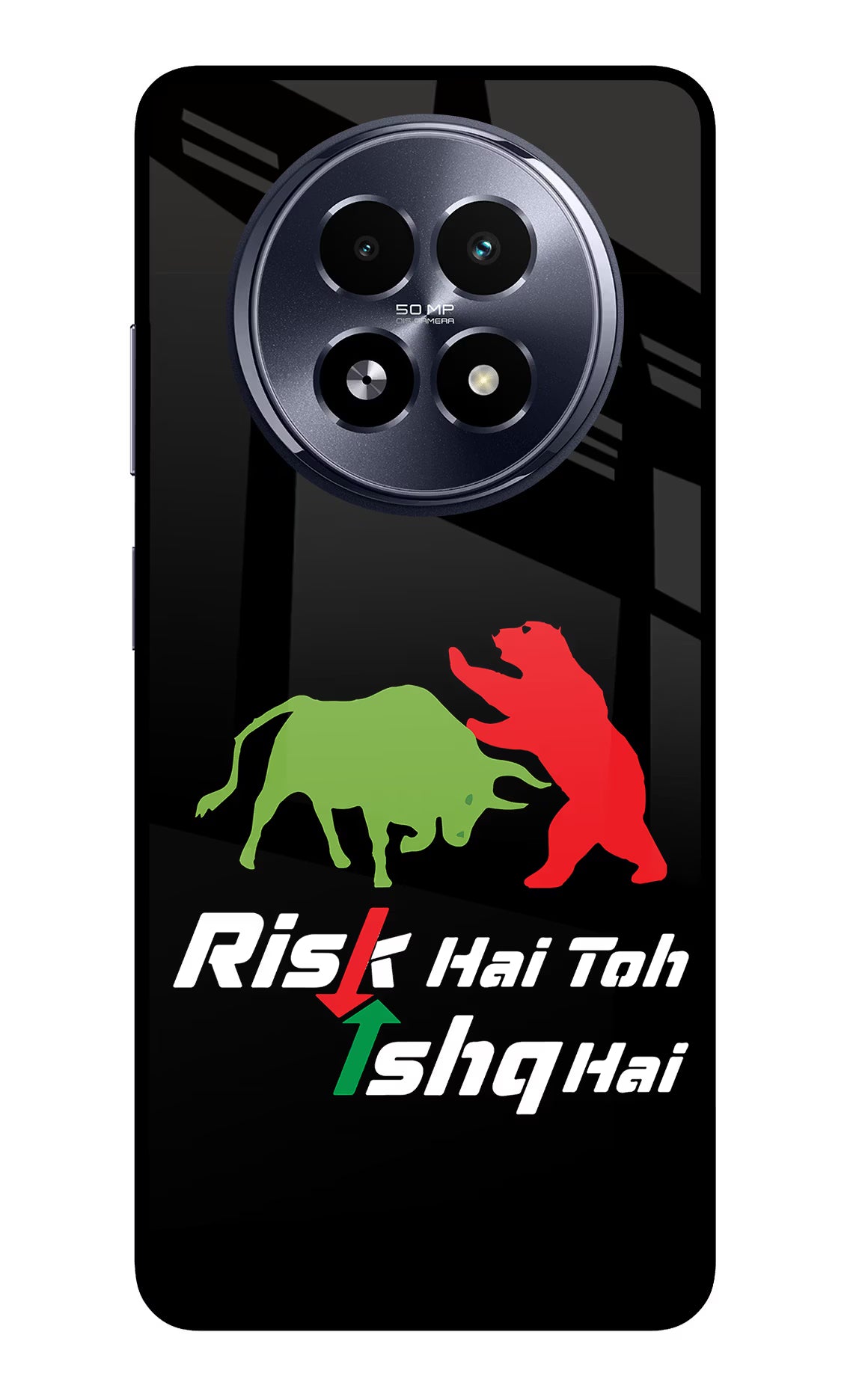 Risk Hai Toh Ishq Hai Realme 13 5G Glass Case Back Cover by Casekaro