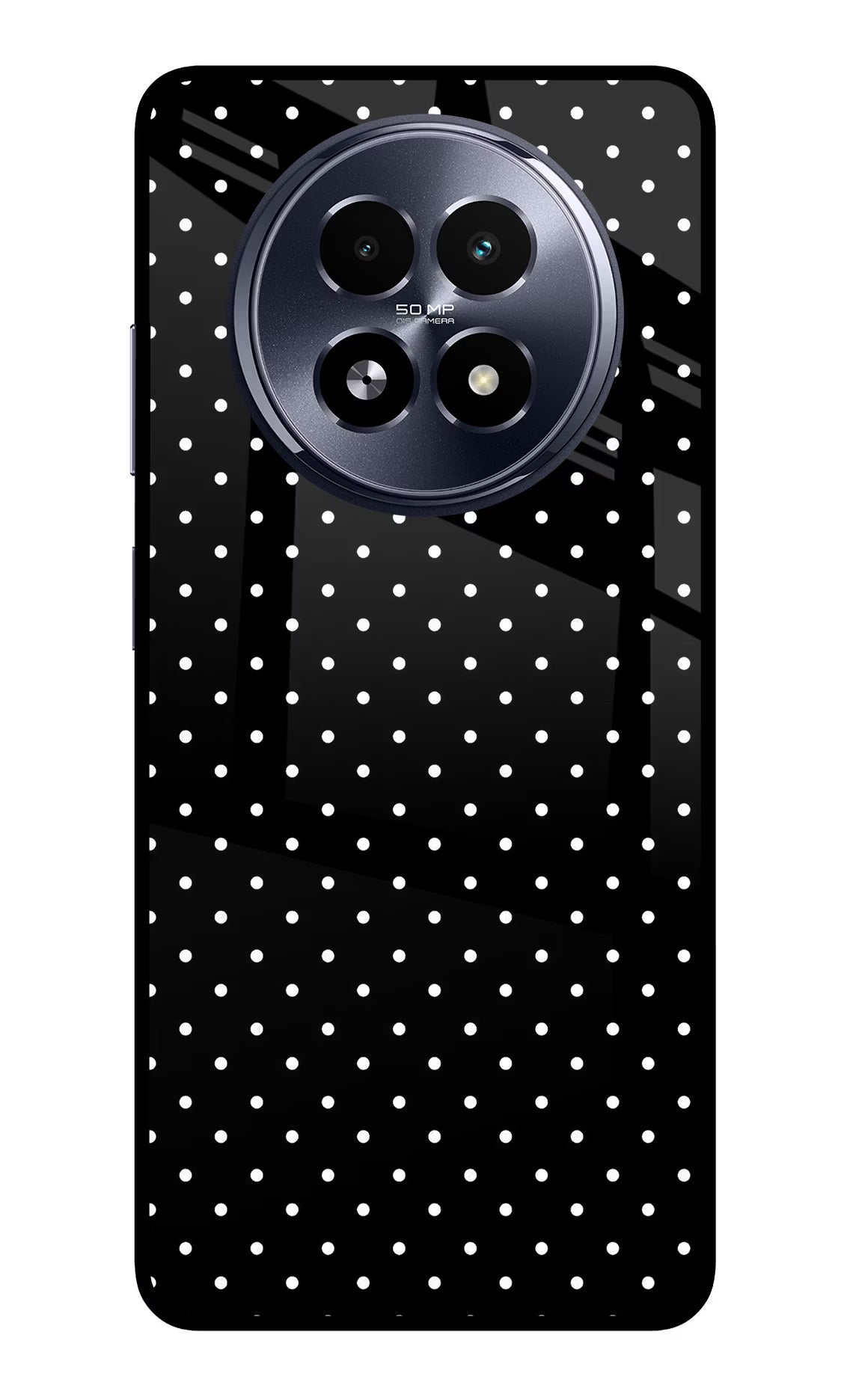 White Dots Realme 13 5G Glass Case Back Cover by Casekaro