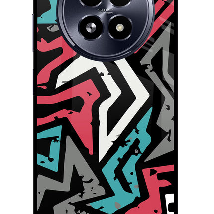 Geometric Graffiti Realme 13 5G Glass Case