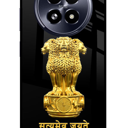 Satyamev Jayate Golden Realme 13 5G Glass Case