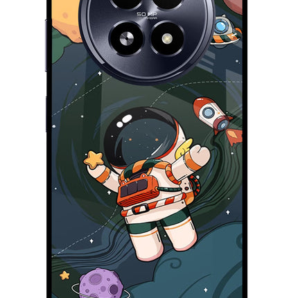 Cartoon Astronaut Realme 13 5G Glass Case