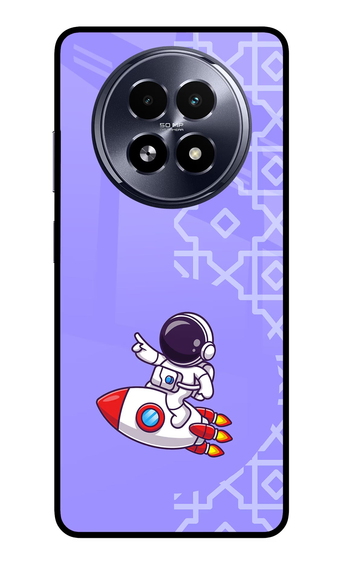 Cute Astronaut Realme 13 5G Glass Case Back Cover by Casekaro