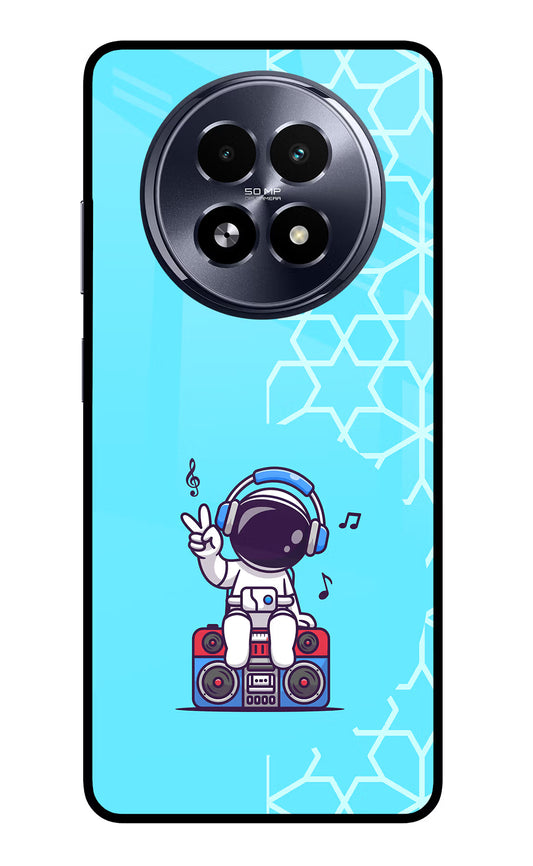 Cute Astronaut Chilling Realme 13 5G Glass Case