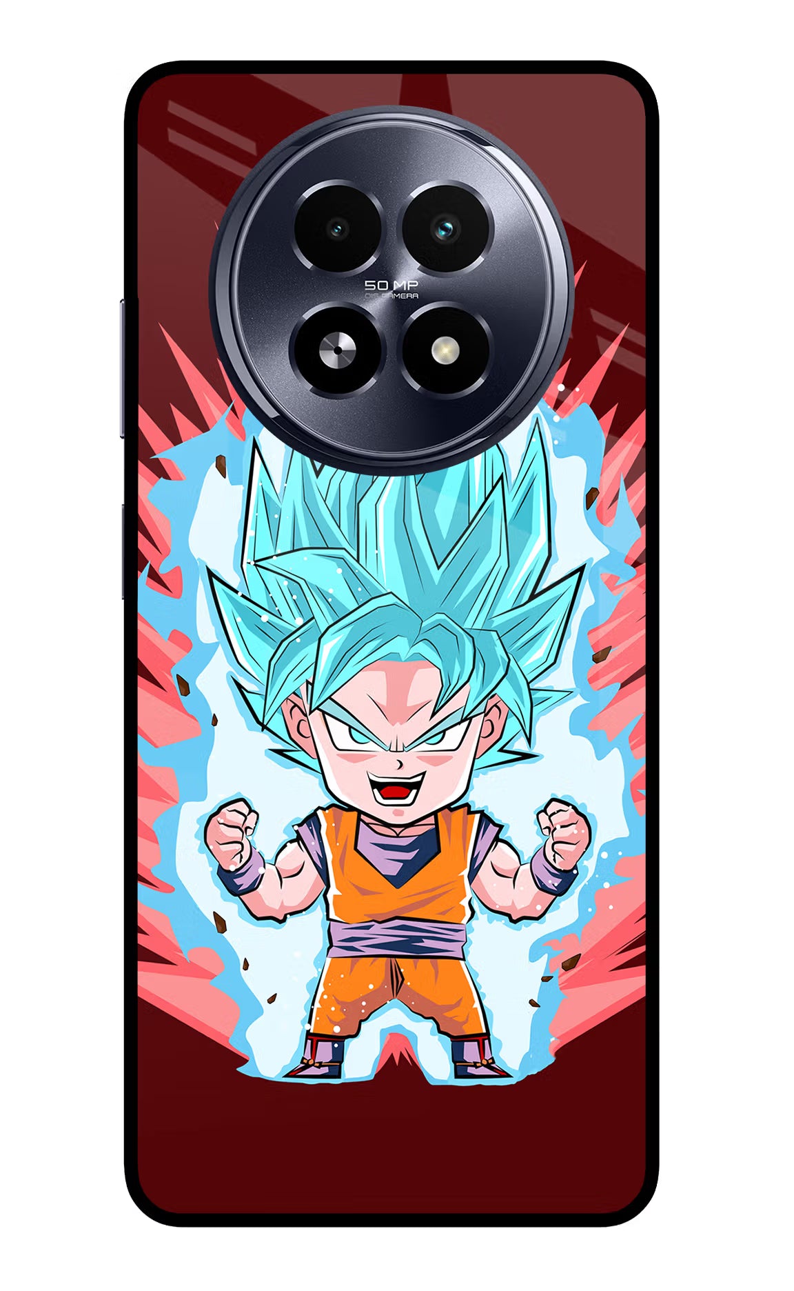 Goku Little Realme 13 5G Glass Case Back Cover by Casekaro
