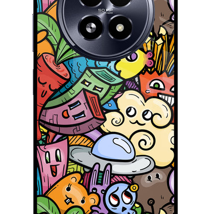Veggie Doodle Realme 13 5G Glass Case