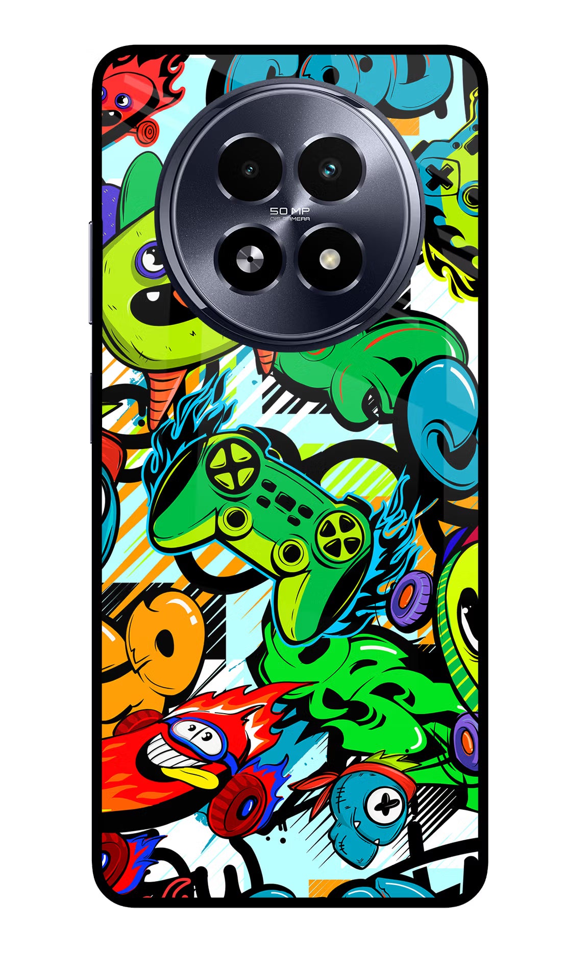 Game Doodle Realme 13 5G Glass Case Back Cover by Casekaro
