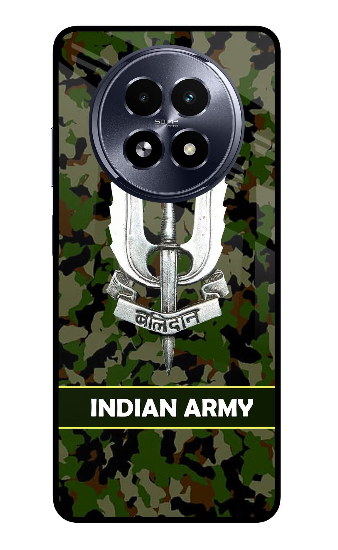 Balidan Indian Logo Realme 13 5G Glass Case Back Cover by Casekaro