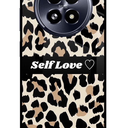 Leopard Print Self Love Realme 13 5G Glass Case