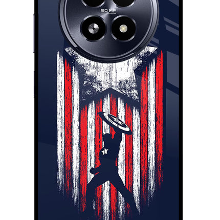 Captain America Marvel Art Realme 13 5G Glass Case