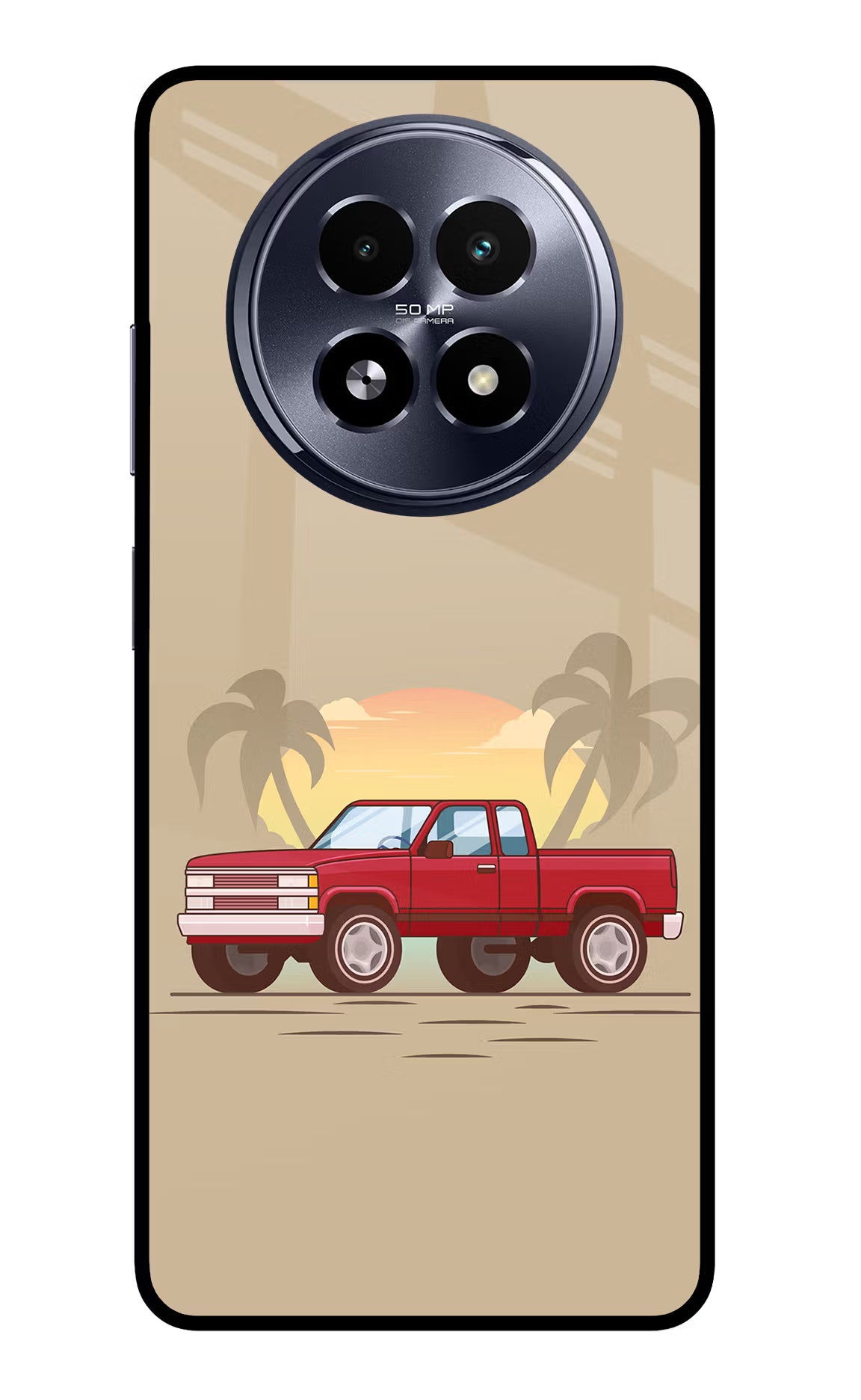 Desert Classic Drive Realme 13 5G Glass Case Back Cover by Casekaro