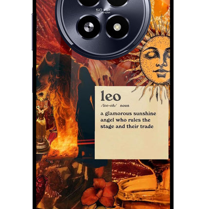 Leo Zodiac Realme 13 5G Glass Case Back Cover by Casekaro
