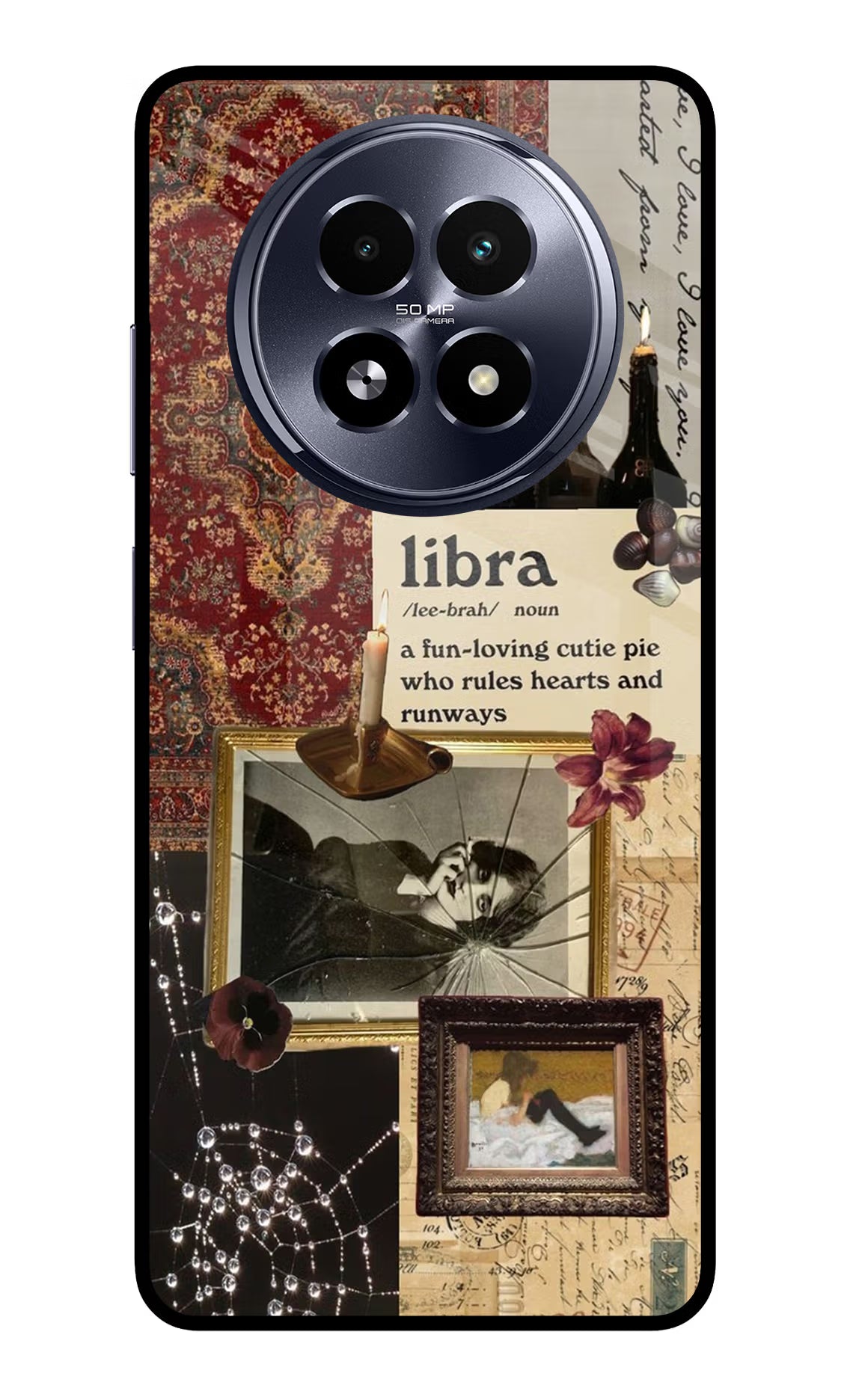 Libra Zodiac Realme 13 5G Glass Case Back Cover by Casekaro