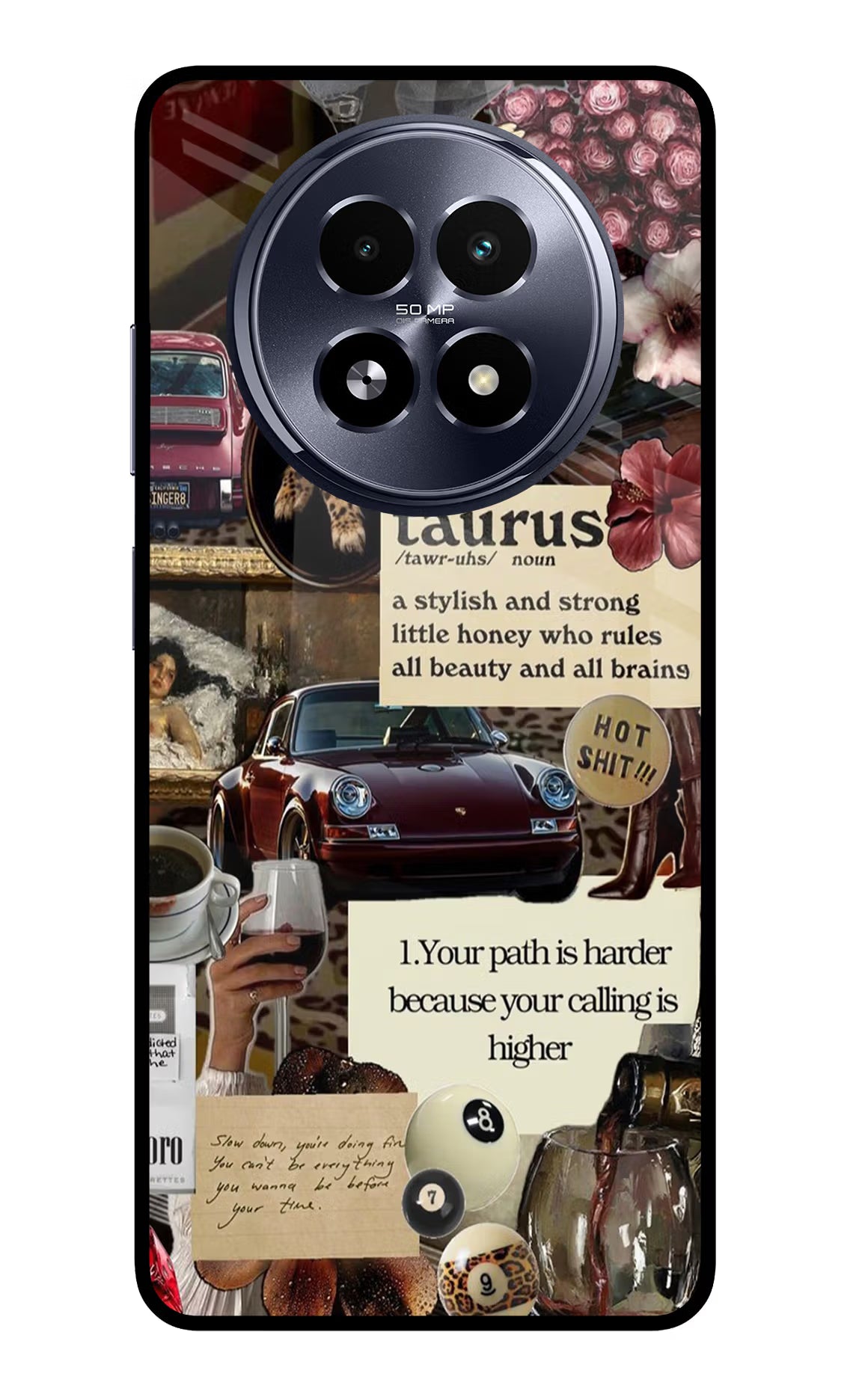 Taurus Zodiac Realme 13 5G Glass Case Back Cover by Casekaro