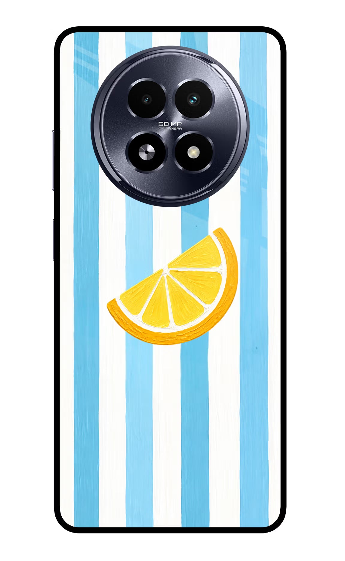Summer Lemon Realme 13 5G Glass Case Back Cover by Casekaro
