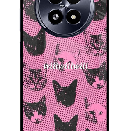 Pink Cats Realme 13 5G Glass Case