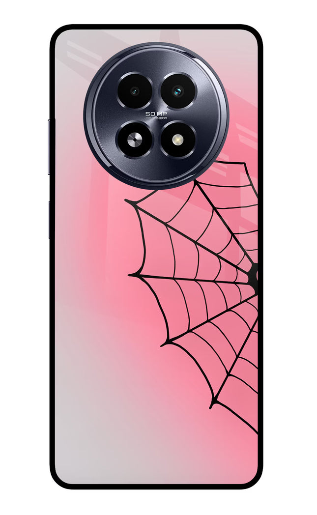 Pink Web Realme 13 5G Glass Case