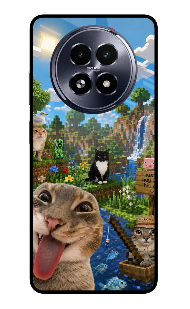 Minecraft Cat Chaos Realme 13 5G Glass Case