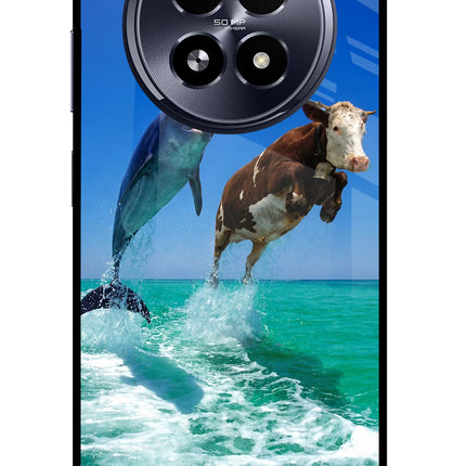 Dolphin vs Cow Realme 13 5G Glass Case