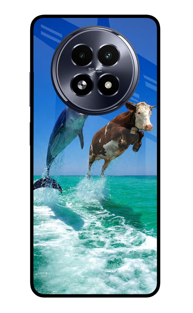 Dolphin vs Cow Realme 13 5G Glass Case