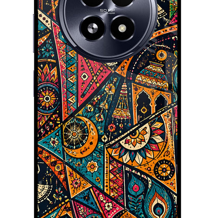 Folk Print Realme 13 5G Glass Case