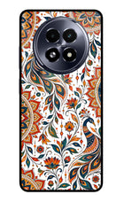 White Mayura Realme 13 5G Glass Case