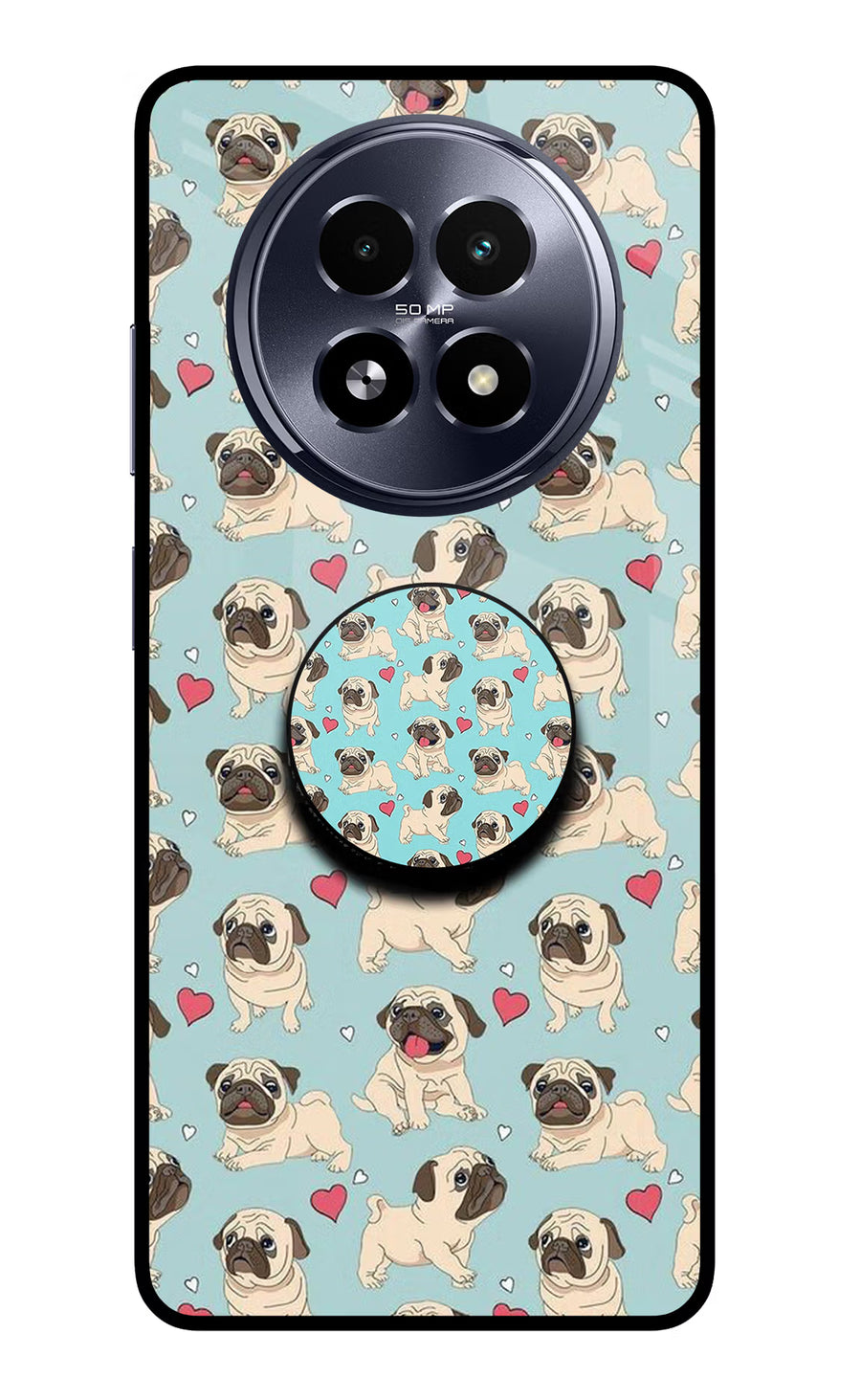 Pug Dog Realme 13 5G Pop Case, Metal case