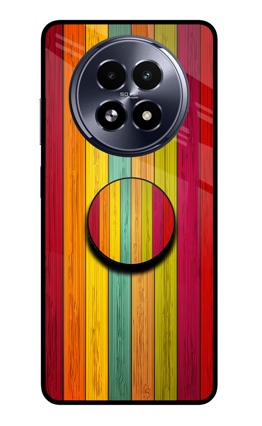 Multicolor Wooden Realme 13 5G Pop Case, Metal case