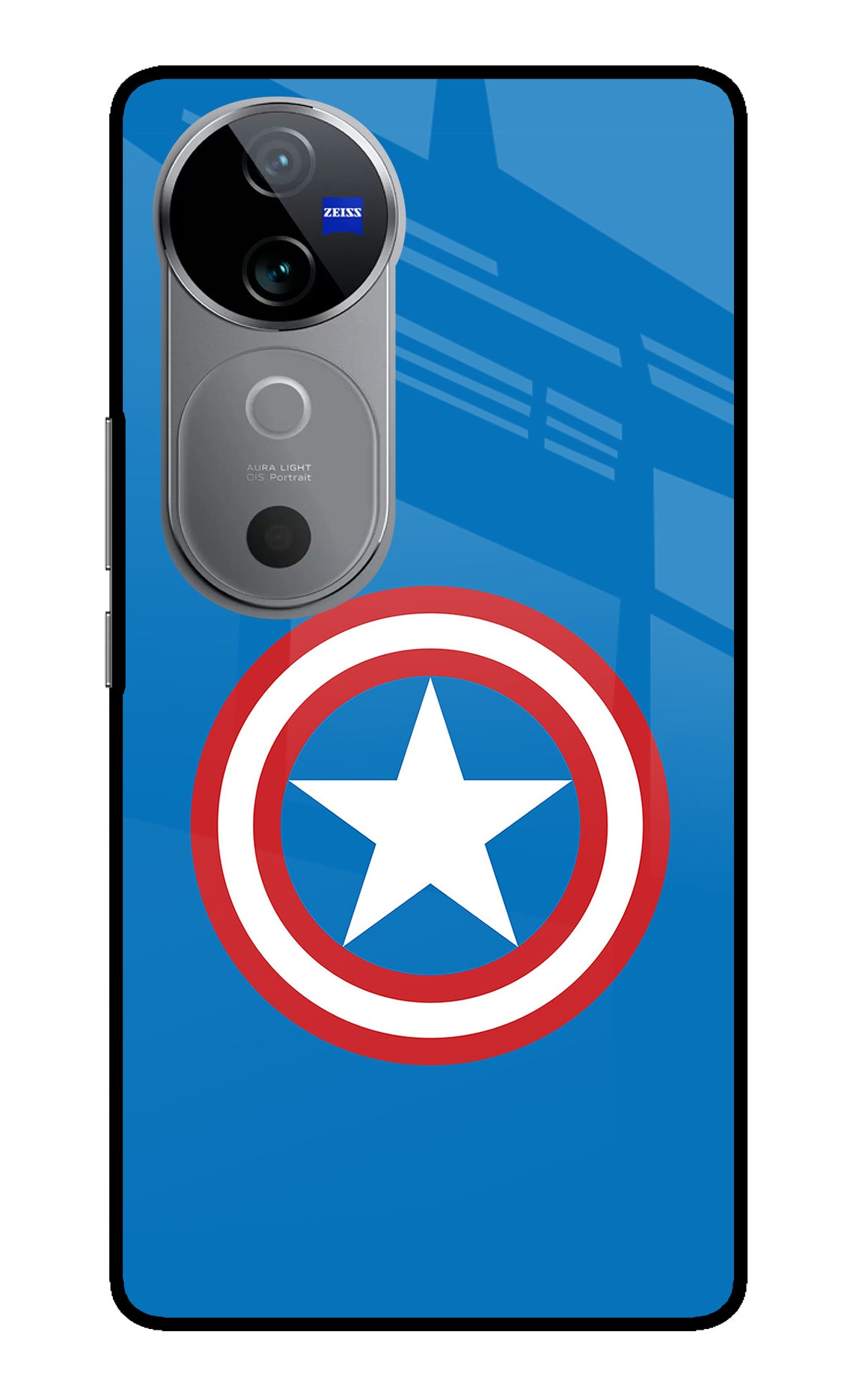 Captain America Logo Vivo V40 5G Glass Case