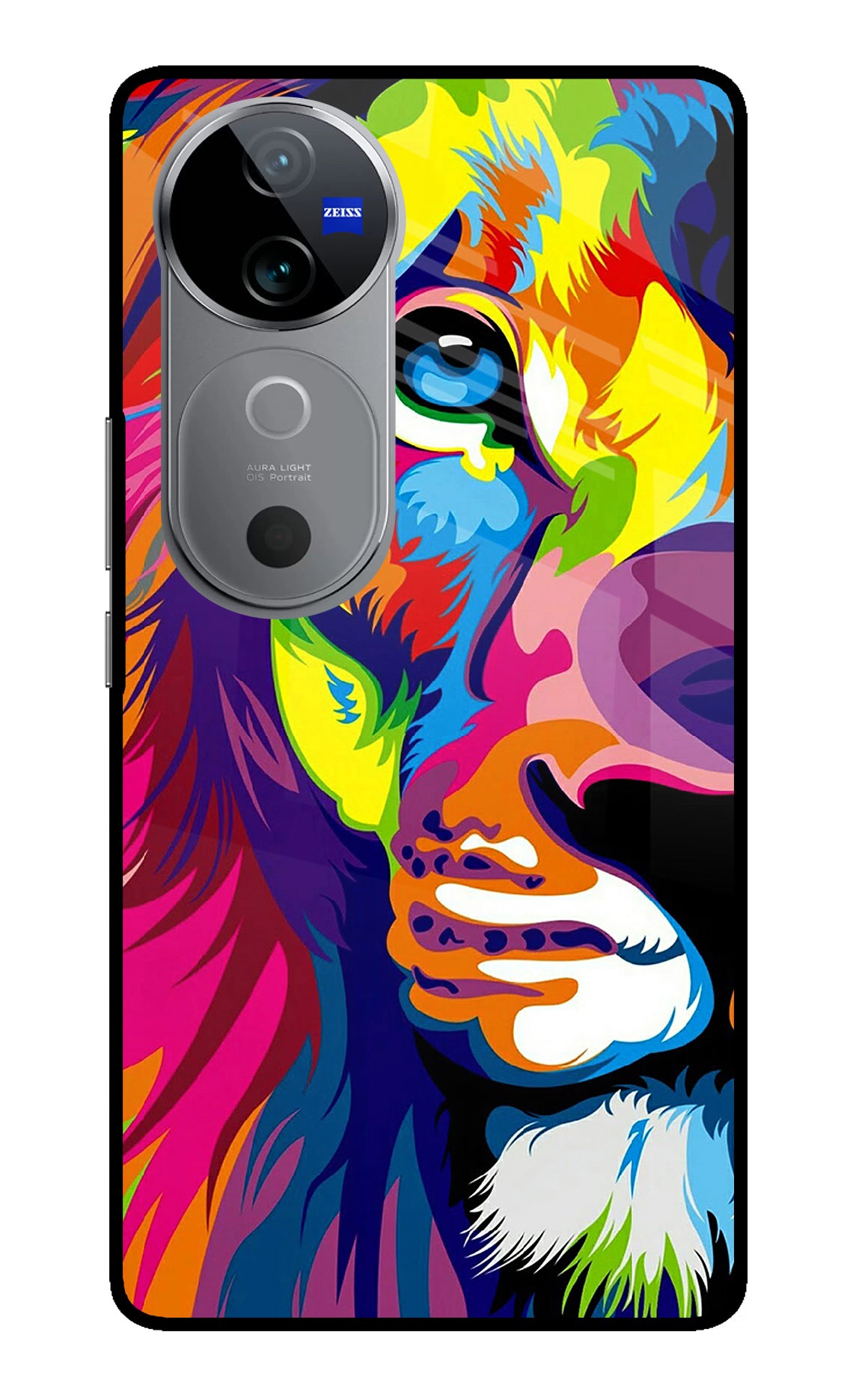 Lion Half Face Vivo V40 5G Back Cover