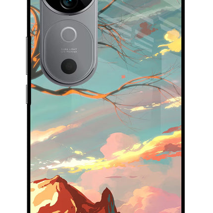 Scenery Vivo V40 5G Glass Case Back Cover by Casekaro