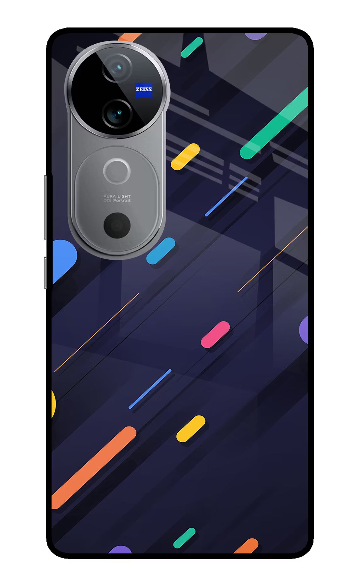 Abstract Design Vivo V40 5G Glass Case Back Cover by Casekaro