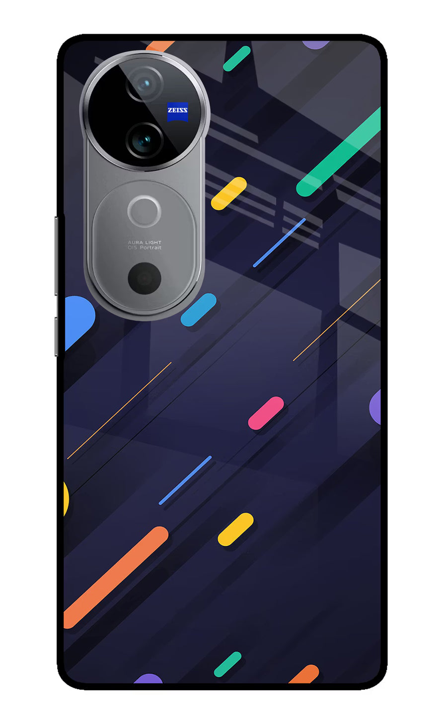 Abstract Design Vivo V40 5G Back Cover, Metal case