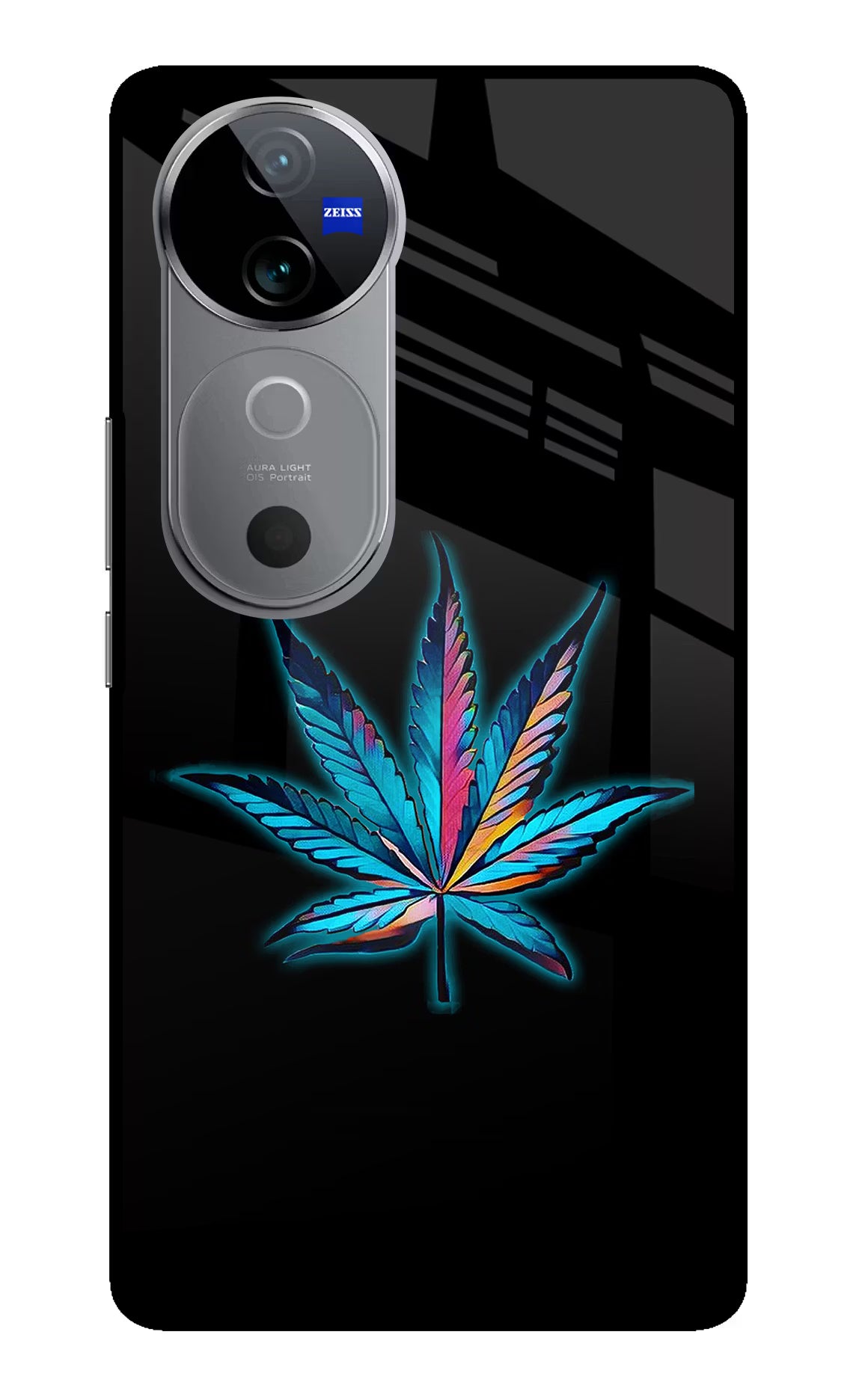Weed Vivo V40 5G Glass Case Back Cover by Casekaro