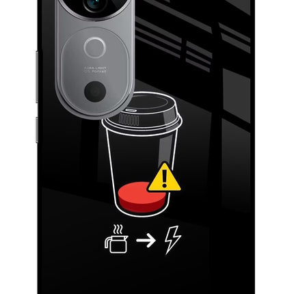 Coffee Vivo V40 5G Glass Case Back Cover by Casekaro