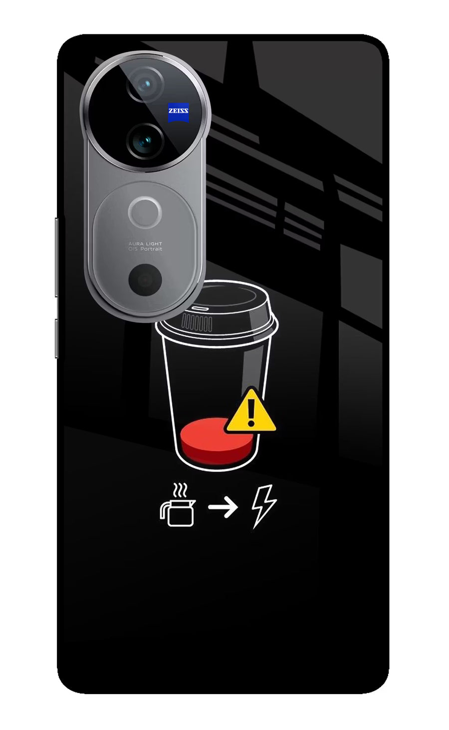 Coffee Vivo V40 5G Back Cover, Metal case