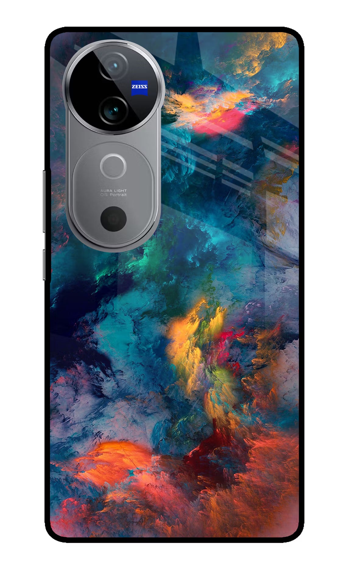 Artwork Paint Vivo V40 5G Glass Case Back Cover by Casekaro