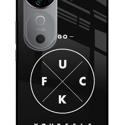 Go Fuck Yourself Vivo V40 5G Glass Case Back Cover by Casekaro