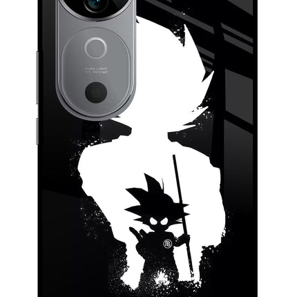 Goku Shadow Vivo V40 5G Glass Case Back Cover by Casekaro